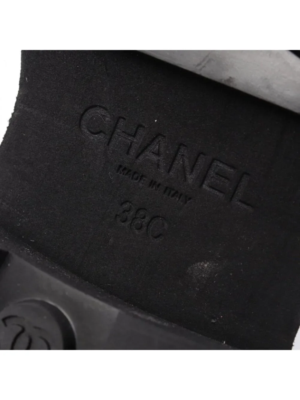 Chanel Loafers CC Logo Quilted Black Leather